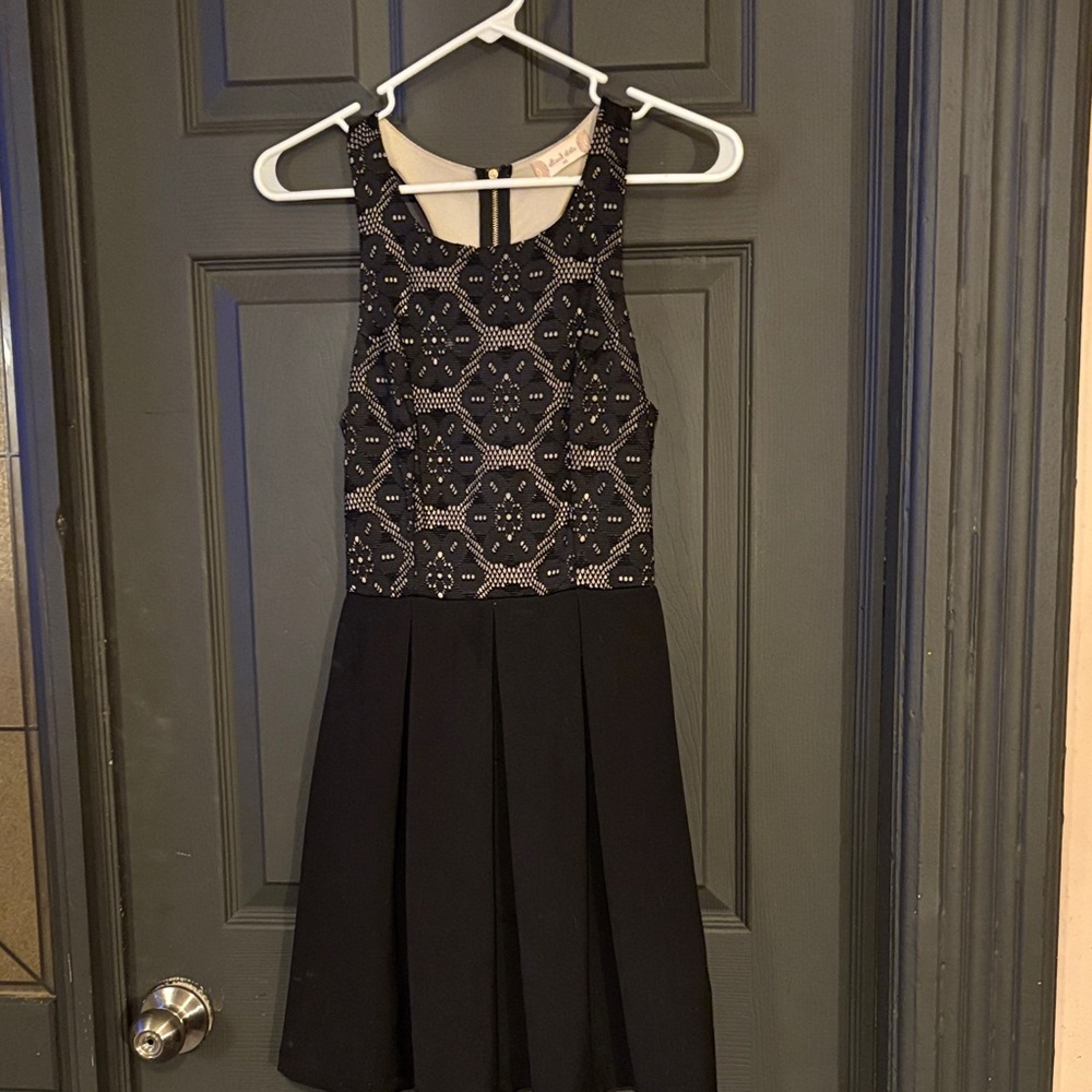 Altar'd State Black and White Patterned Mini Dress